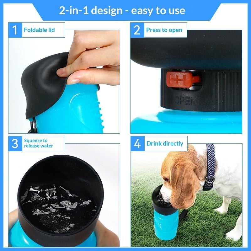 Portable Squeeze-style Dog Water Bowl / Drinking Fountain