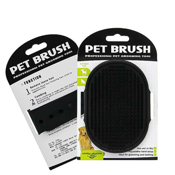 Pet Grooming Brush – Detangling Massage Rubber Pad (Long & Short Hair)